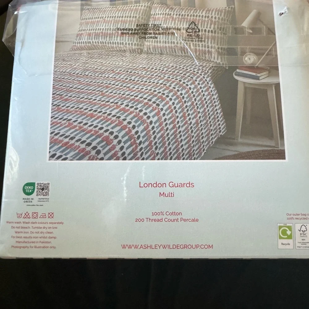 CATH KIDSTON sheets- the cutest “guards” 100%  ￼ cotton, queen size. See pics: